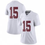NCAA Women's Alabama Crimson Tide #15 Jalen Milroe Stitched College Nike Authentic No Name White Football Jersey MZ17L55IB